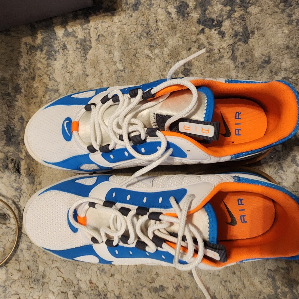 Nike Kids White, Blue & Orange Air Sneakers